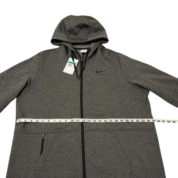 Nike Men's Therma-Fit Full Zip Hoodie Dark Heather Gray Size XL CU6231-071 New - Picture 3 of 7
